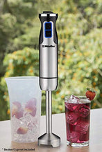 Load image into Gallery viewer, Mueller Austria Ultra-Stick 500 Watt 9-Speed Immersion Multi-Purpose Hand Blender Heavy Duty Copper Motor Brushed 304 Stainless Steel With Whisk, Milk Frother Attachments, BPA-Free
