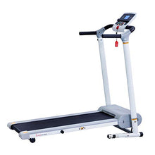 Load image into Gallery viewer, Sunny Health &amp; Fitness SF-T7610 Electric Walking Folding Treadmill with LCD Display and Tablet Holder, 220 LB Max Weight, White
