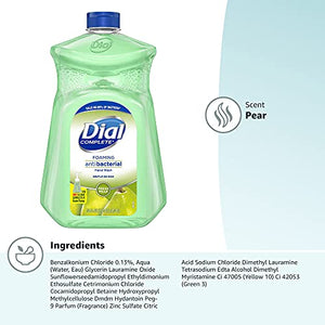 Dial Complete Antibacterial Foaming Hand Soap, Fresh Pear, 52 Ounce Refill