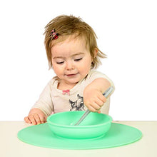 Load image into Gallery viewer, Suction Baby Bowls and Plate Placemats - UpwardBaby Silicone Baby Non Slip Toddler Feeding Set Kids Placemats with Spoons Included - BPA Free
