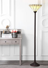 Load image into Gallery viewer, JONATHAN Y JYL8005A Moore Style 68.57&quot; Torchiere LED Floor Lamp, Tiffany, Traditional for Bedroom, Living Room, Bronze
