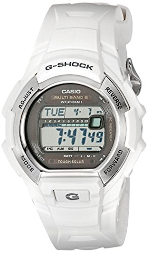 Casio Men's G-Shock GWM850-7CR Tough Solar Atomic White Resin Sport Watch