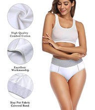 Load image into Gallery viewer, wirarpa Women's Cotton Underwear High Waist Briefs Ladies Soft Breathable Panties Full Coverage Underpants White 5 Pack Small
