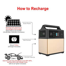 Load image into Gallery viewer, MAXOAK Portable Generator Power Station 400Wh Solar Generator 2AC Outlet 110V/300W Lithium Emergency Battery Backup Quiet Sine Power Storage for Outdoor CPAP Camping Hunting AC/Car/Sun Recharge
