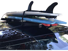 Load image into Gallery viewer, Universal Car Surfboard Soft Roof Rack Pad | Up to Two Surf Boards | with Storage Bag (19 Inches)
