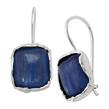 Load image into Gallery viewer, Silpada 'Cubic Square' Natural Kyanite Drop Earrings in Sterling Silver

