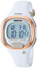 Load image into Gallery viewer, Timex Women's TW5M19900 Ironman Transit Mid-Size White/Rose Gold-Tone Resin Strap Watch

