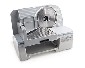 Chef'sChoice Electric Meat Slicer with Stainless Steel Blade Features Slice Thickness Control and Tilted Food Carriage Easy Clean, 7-Inch, Silver