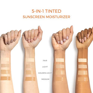 Suntegrity Tinted 5 in 1 Mineral Sunscreen for Face (SPF 30 - 2 oz) - Light | Natural BB Cream Moisturizer with Physical UVA/UVB Broad Spectrum Protection | Safe for Sensitive Skin