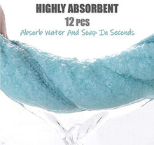 Load image into Gallery viewer, 12 Pack Baby Washcloths - Extra Absorbent and Soft Wash Clothes for Newborns, Infants and Toddlers - Suitable for Baby Skin and New Born - Microfiber Coral Fleece 12x12 Inches
