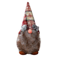 Load image into Gallery viewer, Shan-S Handmade Swedish Santa Gnome Plush,Snowflakes Blinkless Faceless Cloth Doll Birthday Gift for Home Christmas Holiday Present Household Table Decoration Winter Table Ornament
