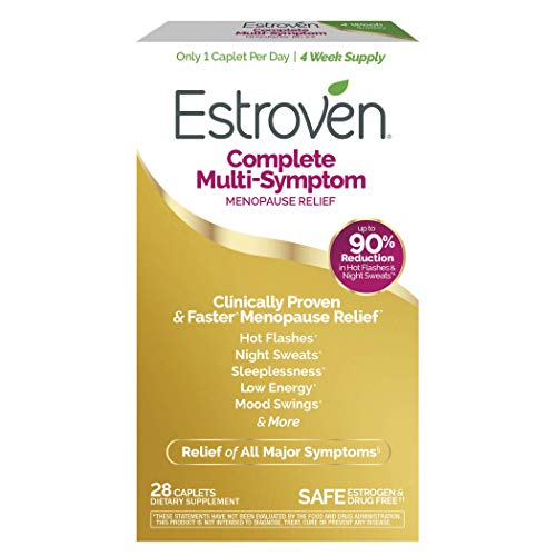 Estroven Complete Multi-Symptom Menopause Relief, Safe, Effective and Drug Free, Clinically Shown to Relieve Multiple Menopause Symptoms*, Reduces Hot Flashes and Night Sweats*, One Per Day, 28 Count