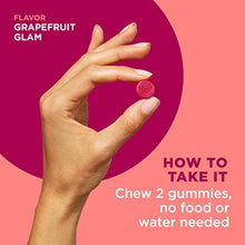 Load image into Gallery viewer, OLLY Undeniable Beauty Gummy, 30 Day Supply (60 Gummies), Grapefruit Glam, Biotin, Vitamin C, Keratin, For Hair, Skin, Nails, Chewable Supplement
