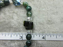 Load image into Gallery viewer, Genuine Green Tourmaline and Moss Agate Flower Healing Bracelet Abundance
