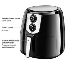 Load image into Gallery viewer, Costzon Air Fryer, UL Certified, Extra Large Capacity 5.5 Quart 1800W Electric Hot Air Fryer, Dishwasher Non-Stick Fry Basket, Auto Shut Off (Knob Control)

