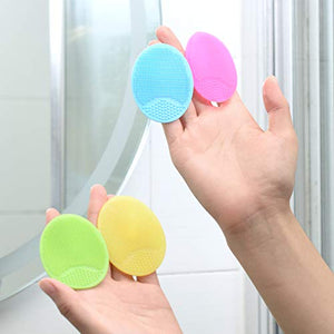 Face Scrubber,Soft Silicone Facial Cleansing Brush Pad Exfoliator Scrub Scrubby for Massage Pore Blackhead Removing Exfoliating-Unique Cool Fun Christmas Gift Present for Girl Sister Best Friend Women