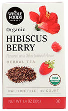 Load image into Gallery viewer, Whole Foods Market, Organic Herbal Tea, Hibiscus Berry (20 Count), 1.4 Ounce
