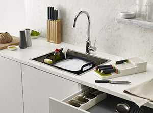 Joseph Joseph DrawerStore Compact Cutlery Organizer Kitchen Drawer Tray, Small, Gray