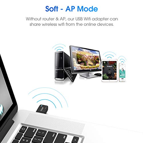Load image into Gallery viewer, 1300Mbps USB 3.0 Wireless WiFi Adapter for PC, USB Wi-Fi Dongle AC Mini Network Adapters 802.11ac 2.4GHz/5GHz Built-in Antenna for Windows 10/7/8/8.1/XP Mac OS 10.6-10.15