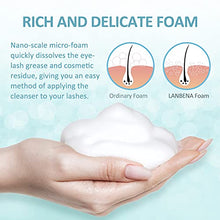 Load image into Gallery viewer, Eyelash Extension Cleanser, LANBENA Lash Shampoo, Eyelash Extension Shampoo, Lash Cleanser for Extensions, Lash Foam Cleanser, Chamomile Eyelash Cleaner, Paraben &amp; Sulfate &amp; Oil Free for Salon and Home Use (60ml 2 Fl Oz )
