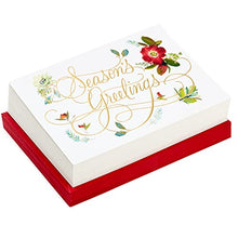 Load image into Gallery viewer, Hallmark Boxed Holiday Cards, Floral Season's Greetings (40 Cards with Envelopes)
