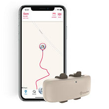Load image into Gallery viewer, Tractive Waterproof GPS Dog Tracker - Location &amp; Activity, Unlimited Range &amp; Works with Any Collar (Beige - Newest Model)
