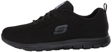 Load image into Gallery viewer, Skechers Work Ghenter - Bronaugh Black Mesh/Water/Stain Repellent Treatment 8.5
