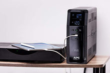 Load image into Gallery viewer, APC UPS 1500VA Sine Wave UPS Battery Backup, BR1500MS2 Backup Battery Power Supply with AVR, (2) USB Charger Ports
