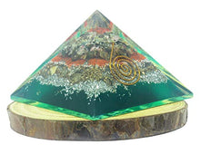 Load image into Gallery viewer, PURA ESPRIT Multi Tourmaline Crystal - Protection Crystals and Stones - Healing Stones -Healing Crystals - Orgone Pyramid - Orgonite EMF Protection - Multi Tourmaline Green Jade Orgone Pyramid
