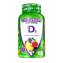 Load image into Gallery viewer, Vitafusion Vitamin D3, 50 mcg, Peach, Blackberry, Strawberry, 150 Count
