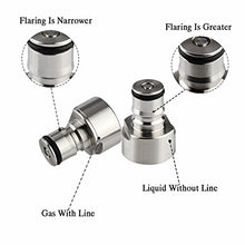 Load image into Gallery viewer, FERRODAY Ball Lock Keg Coupler Adapter Commercial Keg to Ball Lock Keg Quick Disconnect Conversion Kit Fits to A D S G Type Keg Coupler FPT 5/8 Thread Stainless Steel Gas &amp; Liquid Post for Homebew

