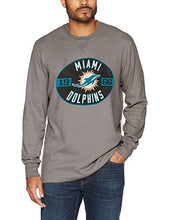 Load image into Gallery viewer, OTS NFL Miami Dolphins Men's Long Sleeve Waffle Tee, Distressed Oval Waffle, Medium

