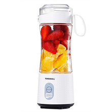 Load image into Gallery viewer, Tenswall Portable, Personal Size Smoothies and Shakes, Handheld Fruit Machine 13oz USB Rchargeable Juicer Cup, Ice Blender Mixer Home/Of, 380ML, White
