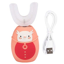 Load image into Gallery viewer, Electric Toothbrush Silicone U-shaped Head Toothbrush Children Automatic Sonic Electronic Toothbrush Oral Care Tools Three Gears Whole Body Washing Design for Children(ORANGE)
