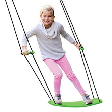 Load image into Gallery viewer, Swurfer Kick Stand Up Surfing Tree Swing Outdoor Swings for Kids Up to 150 Lbs - Hang from Up to 10 Feet High - Includes 24" SwingBoard, UV Resistant Rope, &amp; Handles, Green
