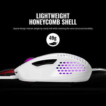 Load image into Gallery viewer, Cooler Master MM720 White Glossy Lightweight Gaming Mouse with Ultraweave Cable, 16000 DPI Optical Sensor, RGB and Unique Claw Grip Shape
