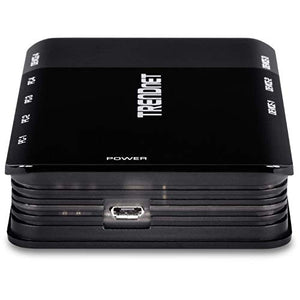 TRENDnet 4-Port USB 3.1 Sharing Switch, TK-U404, 4 x USB 3.1 for Computers, 4 x USB 3.1 for Devices, Flash Drive Sharing, Scanners, Printers, Mouse, Keyboard, Windows & Mac Compatible