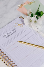 Load image into Gallery viewer, Wedding Planner Marble Gold - Undated Bridal Planning Diary Organizer - Hard Cover, Pockets &amp; Online Support
