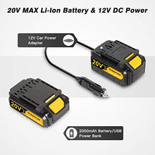 Load image into Gallery viewer, Tire Inflator Air Compressor, 20V Cordless Tire Pump with Digital Pressure Gauge, AUTO-OFF Function, 12V Car Power Adapter for Car Tires, Bicycle, Motorcycle, Balls, C P CHANTPOWER
