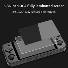 Load image into Gallery viewer, DREAMHAX RG552 Handheld Game Console with 5.36 Inches Touch Screen Linux Android Dual System WiFi Supported, Video Games with 6400mAh Battery High Speed RK3326 6-core 1.8GHz/4G/64GB+16GB+64GB (Black)
