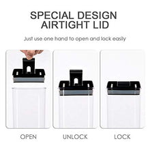 Load image into Gallery viewer, Airtight Food Storage Containers, Vtopmart 7 Pieces BPA Free Plastic Cereal Containers with Easy Lock Lids, for Kitchen Pantry Organization and Storage, Include 24 Labels,Black
