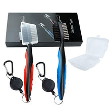 Load image into Gallery viewer, Xintan Tiger Pack of 2 Golf Club Brush Groove Cleaner with Retractable Zip-line and Aluminum Carabiner Cleaning Tools
