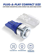 Load image into Gallery viewer, Marsauto 194 LED Bulb Blue 168 T10 2825 5SMD No Polarity Replacement Bulbs for Car Dome Map Door Courtesy License Plate Dashboard Lights Lamp 12V
