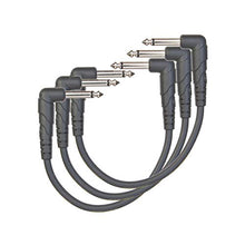 Load image into Gallery viewer, D’Addario PW-CGTP-305 Classic Series Patch Cable – Right Angle 1/4” Plugs – Low Capacitance and Pure Tone – Quiet, Durable and Reliable – Great for Pedalboards, 0.5 ft. (3-Pack)
