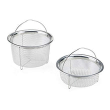 Load image into Gallery viewer, Instant Pot Set of Two Mesh Steamer Baskets (Large and Small) Bundle with Instant Pot 7-Inch Nonstick Round Pan (2 Items)
