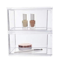 Load image into Gallery viewer, STORi Audrey Stackable Cosmetic Organizer Drawers 4-1/2&quot; Tall | set of 2 Clear
