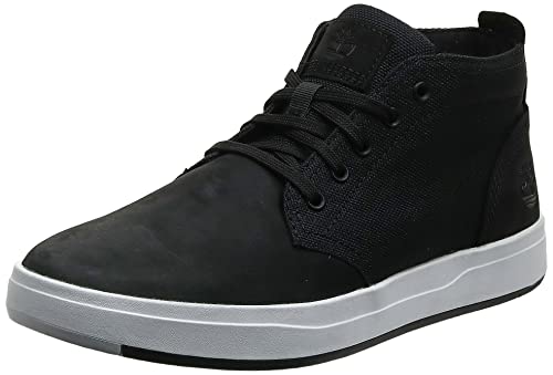 Timberland New Men's Davis Square Chukka Boot Black Nubuck/Fabric 8.5