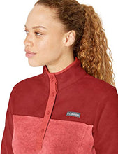 Load image into Gallery viewer, Columbia Women&#39;s Plus Size Benton Springs 1/2 Snap Pullover Fleece, Daredevil/Beet, 1X
