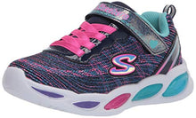 Load image into Gallery viewer, Skechers girls Sport Lighted - Shimmer Beams Sparkle Glow 20300n (Toddler) Sneaker, Navy/Multi, 8 Toddler US
