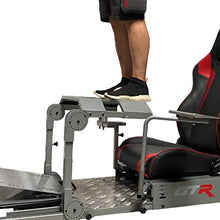 Load image into Gallery viewer, GTR Simulator - Model GTA-Pro Racing Simulator Home Workstation Racing Cockpit with Real Racing Seat (Black) and Racing Rig Control Mounts for Driving and Flight Simulator Gaming
